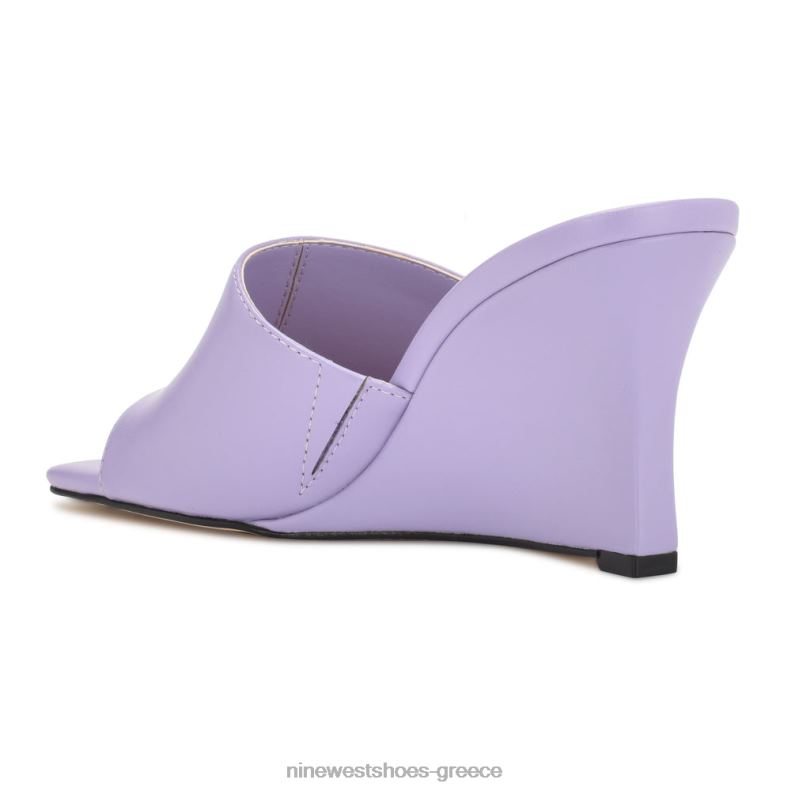 Nine West σανδάλια slide rovah wedge 2JJ4N680 μωβ