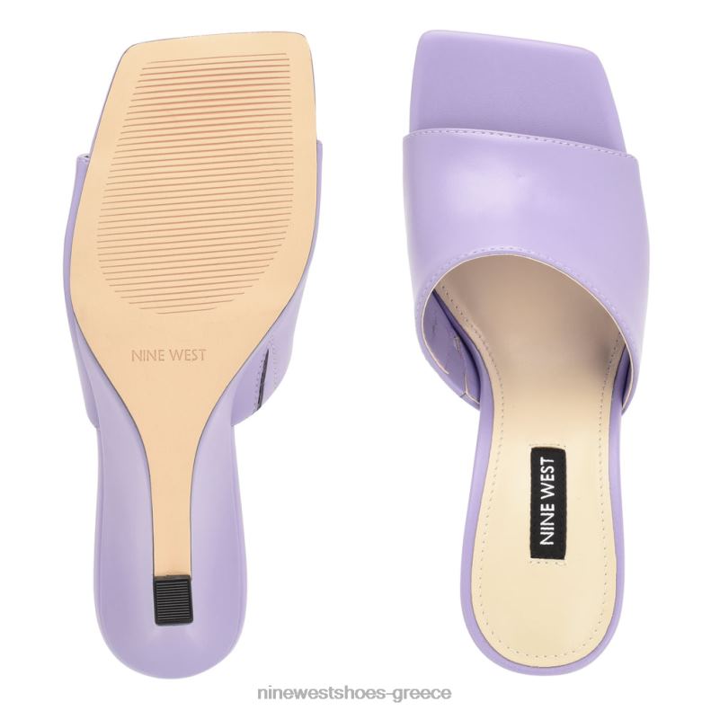 Nine West σανδάλια slide rovah wedge 2JJ4N680 μωβ