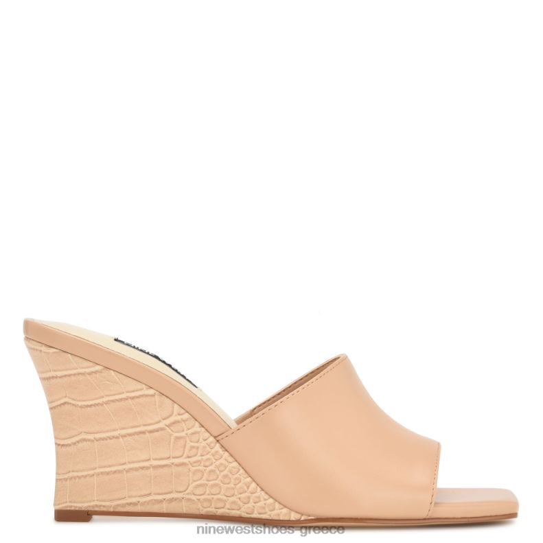 Nine West σανδάλια slide rovah wedge 2JJ4N681 ροζ