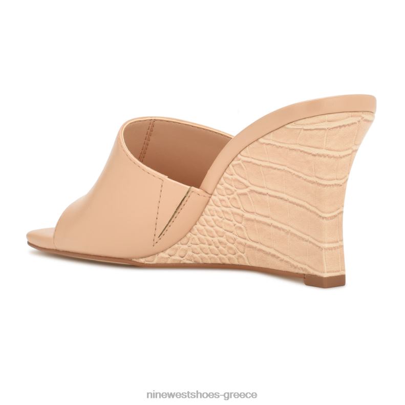 Nine West σανδάλια slide rovah wedge 2JJ4N681 ροζ