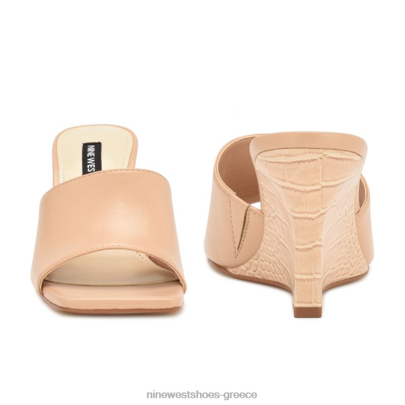 Nine West σανδάλια slide rovah wedge 2JJ4N681 ροζ