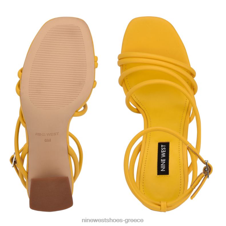 Nine West πέδιλα με τακούνι yeap 2JJ4N2253 κίτρινος