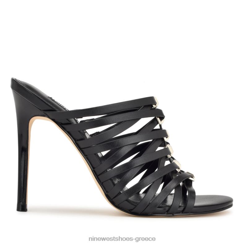 Nine West σανδάλια διαφανειών με τακούνι 2JJ4N152 μαύρος