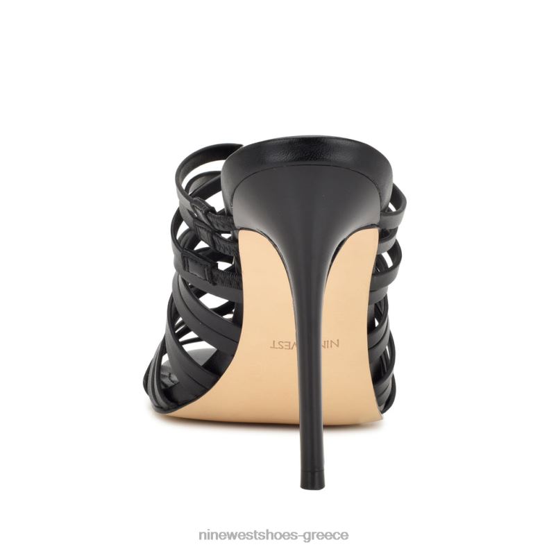 Nine West σανδάλια διαφανειών με τακούνι 2JJ4N152 μαύρος