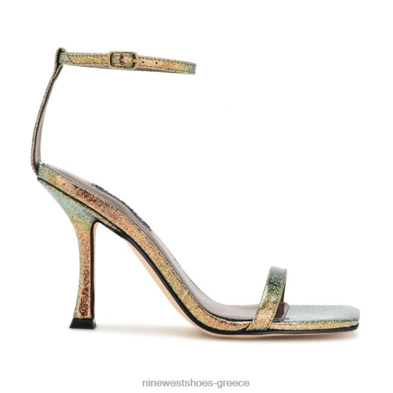 Nine West ναι σανδάλια με λουράκι στον αστράγαλο 2JJ4N1840 μπρονζέ γκλίτερ