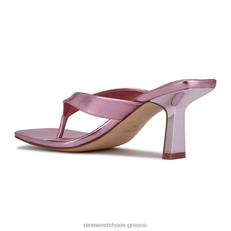 Nine West σανδάλια στρινγκ με φωλιά 2JJ4N1928 ροζ μεταλλικό