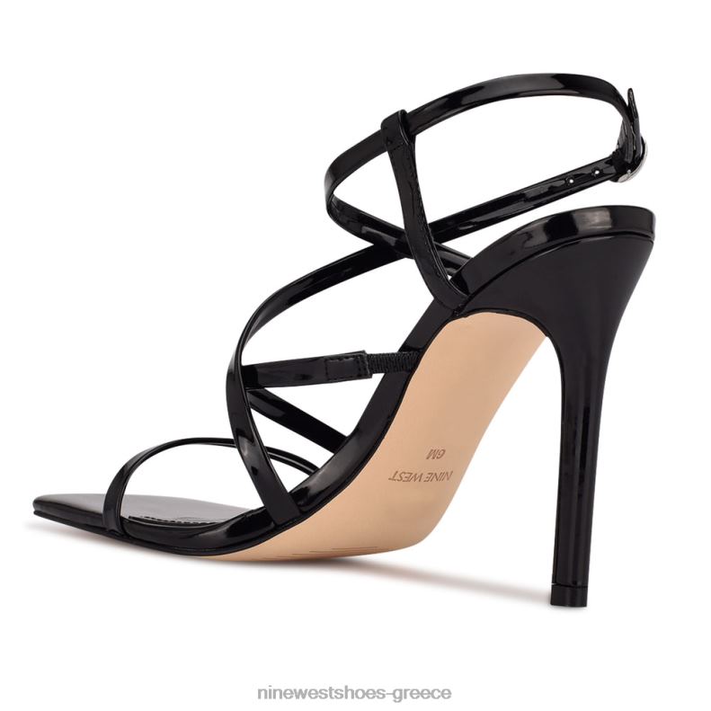 Nine West σανδάλια με τακούνι από πλακάκι 2JJ4N1955 μαύρος