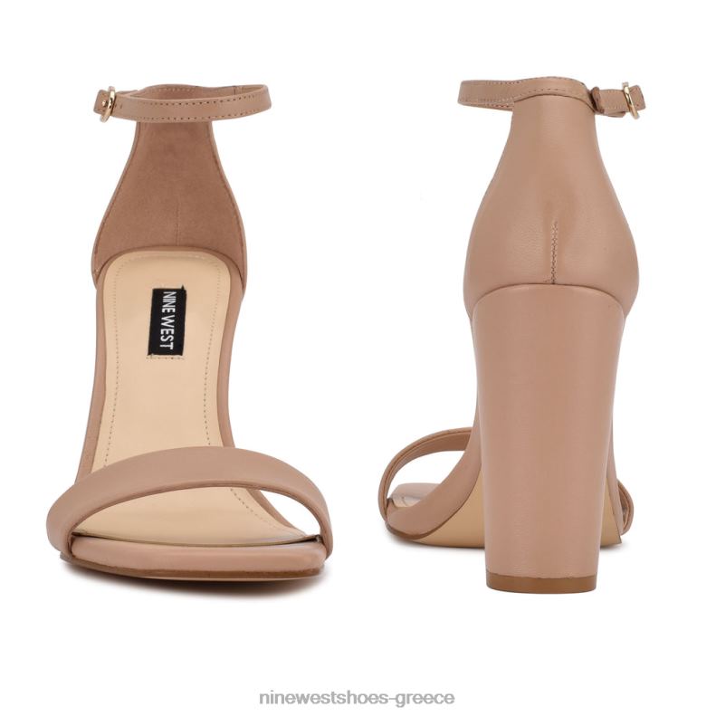 Nine West σανδάλια με λουράκι στον αστράγαλο 2JJ4N2241 γυμνό δέρμα