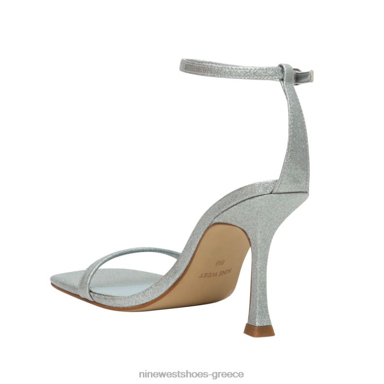 Nine West ναι σανδάλια με λουράκι στον αστράγαλο 2JJ4N410 ασημί γκλίτερ