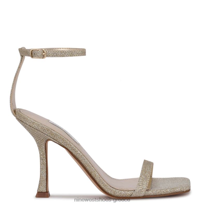 Nine West ναι σανδάλια με λουράκι στον αστράγαλο 2JJ4N416 χρυσό γκλίτερ