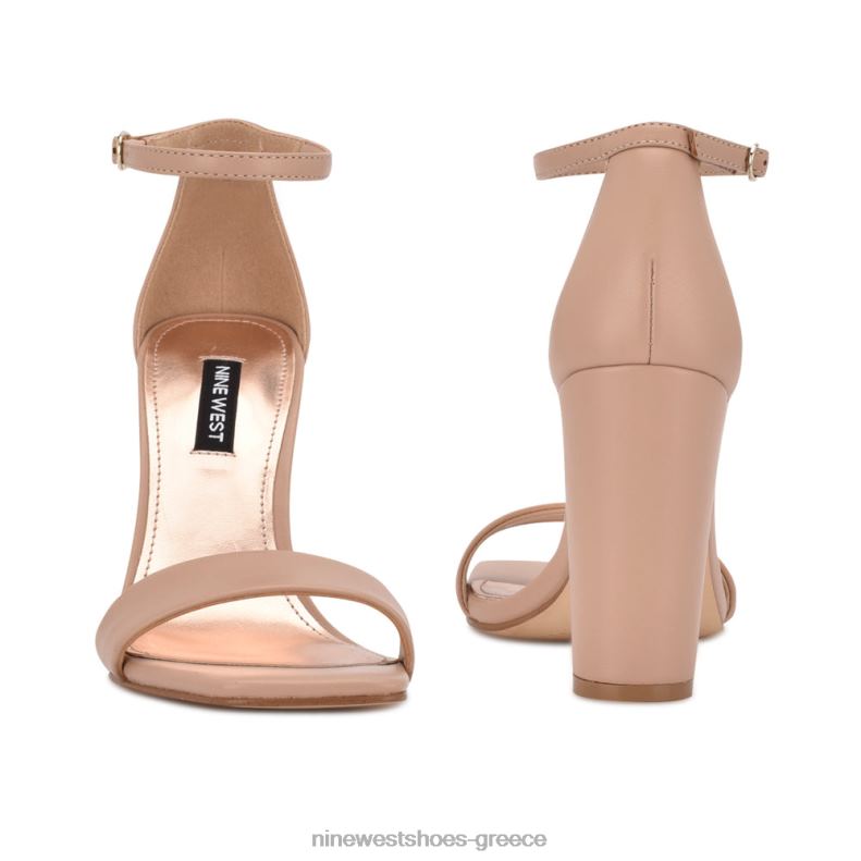 Nine West σανδάλια με λουράκι στον αστράγαλο 2JJ4N432 μετά βίας γυμνό