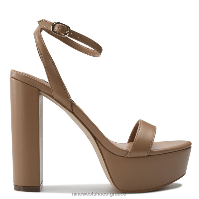 Nine West άγνωστα σανδάλια φορεμάτων πλατφόρμας 2JJ4N470 Ελαφρύ μαύρισμα