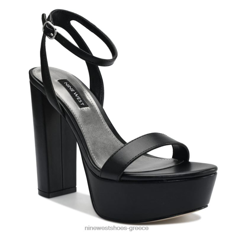 Nine West άγνωστα σανδάλια φορεμάτων πλατφόρμας 2JJ4N471 μαύρος