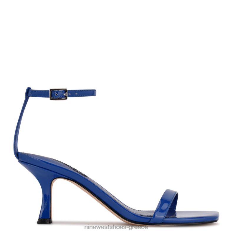 Nine West ώριμα σανδάλια με τακούνι 2JJ4N473 μπλε πατέντα