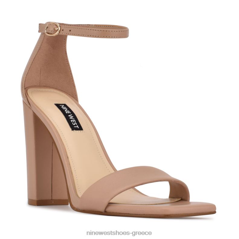 Nine West σανδάλια με λουράκι στον αστράγαλο 2JJ4N492 γυμνό δέρμα