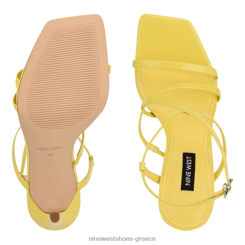 Nine West σανδάλια με τακούνι από πλακάκι 2JJ4N553 κίτρινος