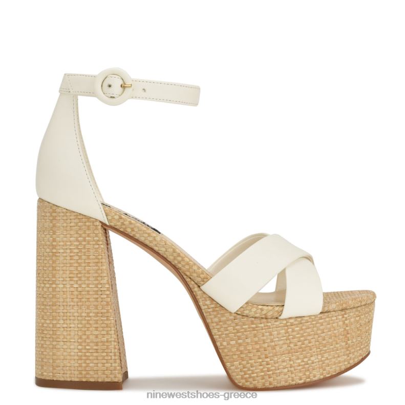 Nine West σανδάλια πλατφόρμα Wilie 2JJ4N274 λευκή ράφια