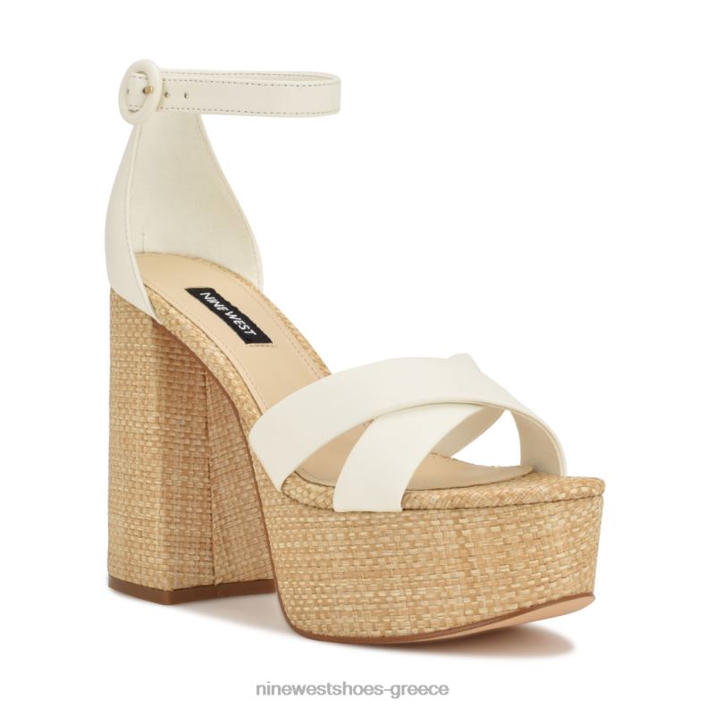 Nine West σανδάλια πλατφόρμα Wilie 2JJ4N274 λευκή ράφια