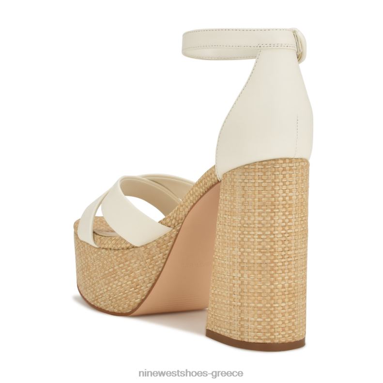 Nine West σανδάλια πλατφόρμα Wilie 2JJ4N274 λευκή ράφια