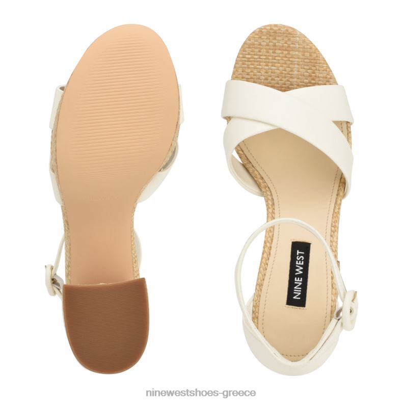 Nine West σανδάλια πλατφόρμα Wilie 2JJ4N274 λευκή ράφια