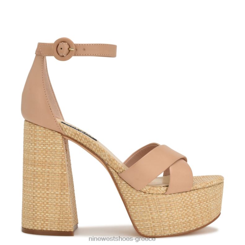 Nine West σανδάλια πλατφόρμα Wilie 2JJ4N275 μετά βίας γυμνή ράφια