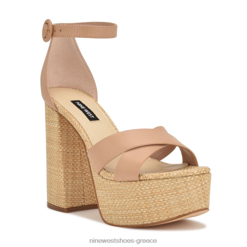 Nine West σανδάλια πλατφόρμα Wilie 2JJ4N275 μετά βίας γυμνή ράφια