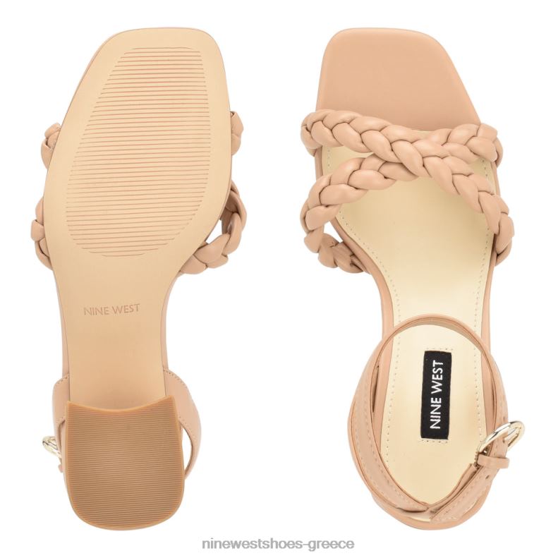 Nine West σανδάλια με τακούνι gracann block 2JJ4N325 ζεστό ρουζ