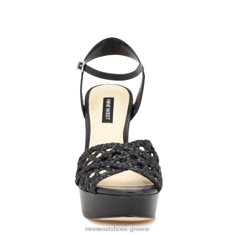 Nine West σανδάλια πλατφόρμα grecia 2JJ4N155 μαύρος