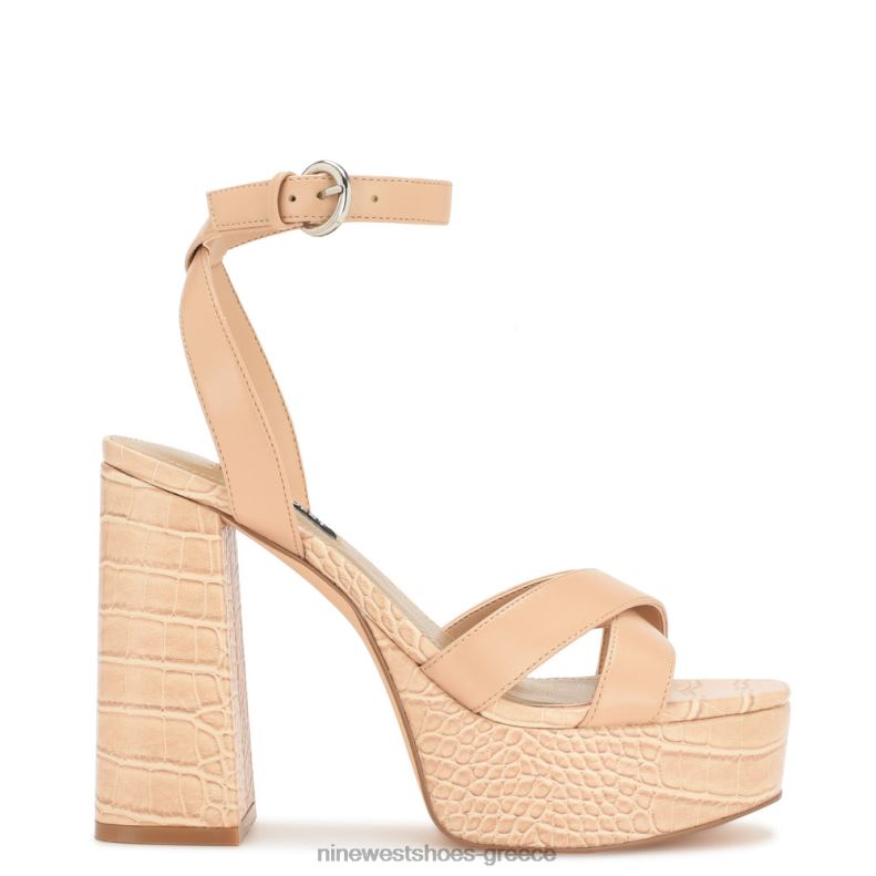 Nine West σανδάλια πλατφόρμα joya 2JJ4N322 ζεστό ρουζ κρόκο