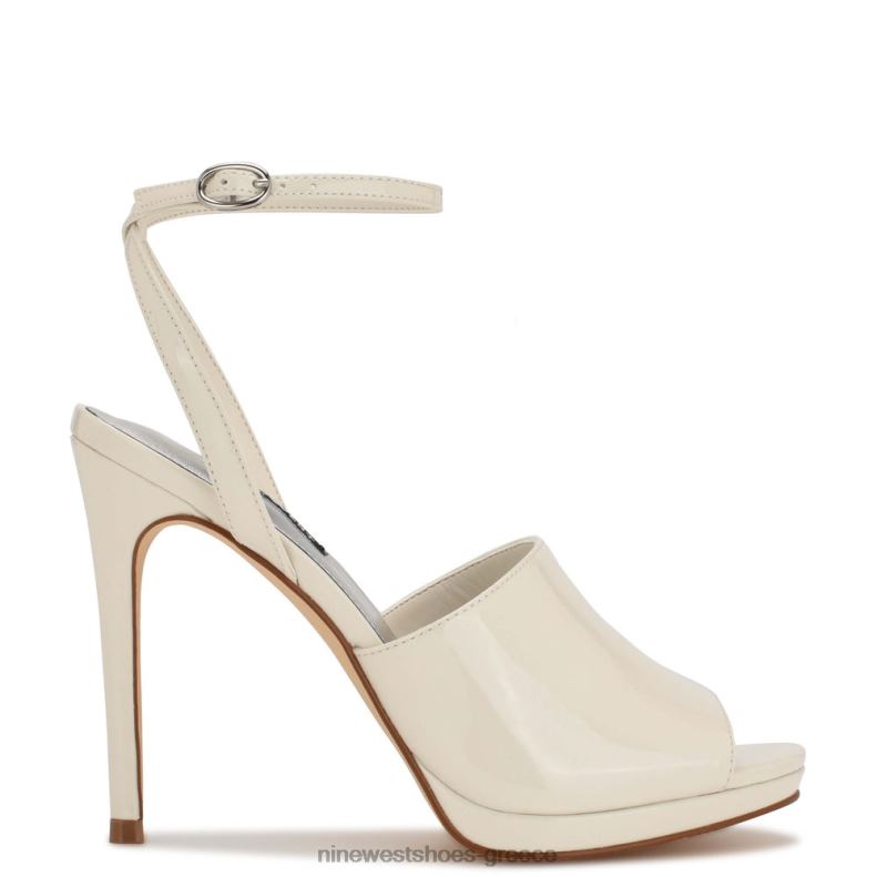 Nine West σανδάλια με λουράκι σε μορφή limbery 2JJ4N1778 chic cream πατέντα