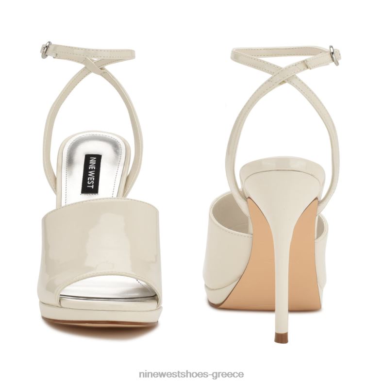 Nine West σανδάλια με λουράκι σε μορφή limbery 2JJ4N1778 chic cream πατέντα