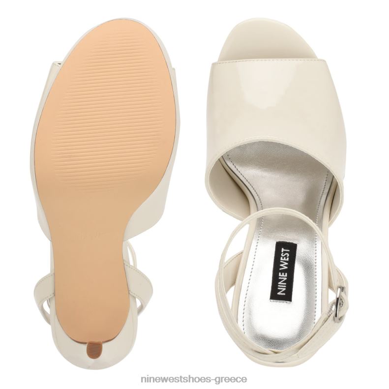 Nine West σανδάλια με λουράκι σε μορφή limbery 2JJ4N1778 chic cream πατέντα