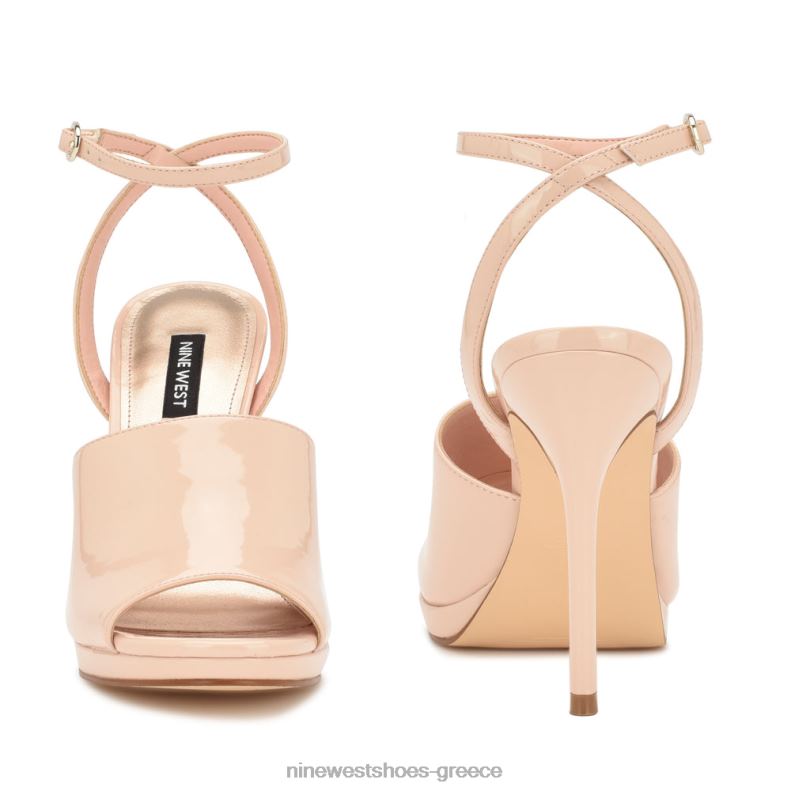 Nine West σανδάλια με λουράκι σε μορφή limbery 2JJ4N359 ελαφρύ φυσικό δίπλωμα ευρεσιτεχνίας