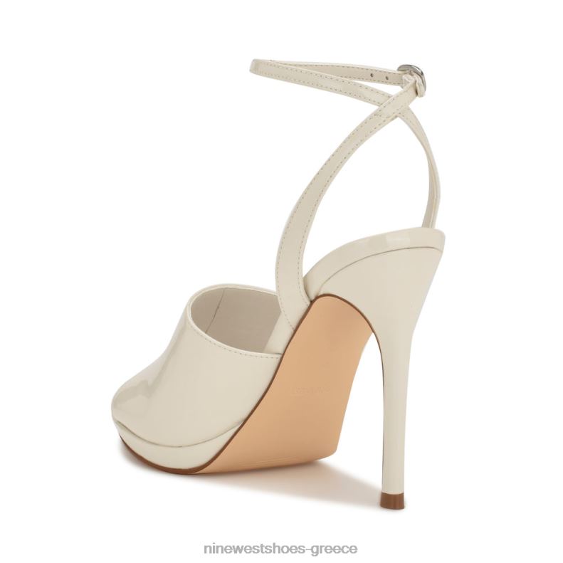 Nine West σανδάλια με λουράκι σε μορφή limbery 2JJ4N360 chic cream πατέντα