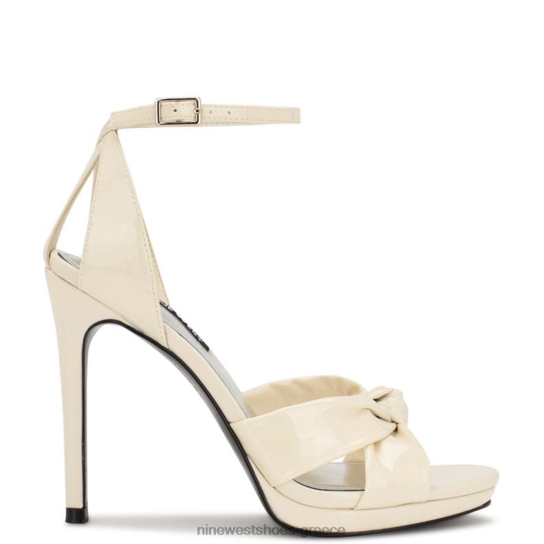 Nine West σανδάλια με λουράκι αστραγάλου lovya 2JJ4N1775 chic cream πατέντα