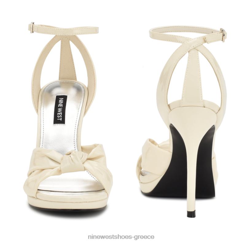 Nine West σανδάλια με λουράκι αστραγάλου lovya 2JJ4N1775 chic cream πατέντα