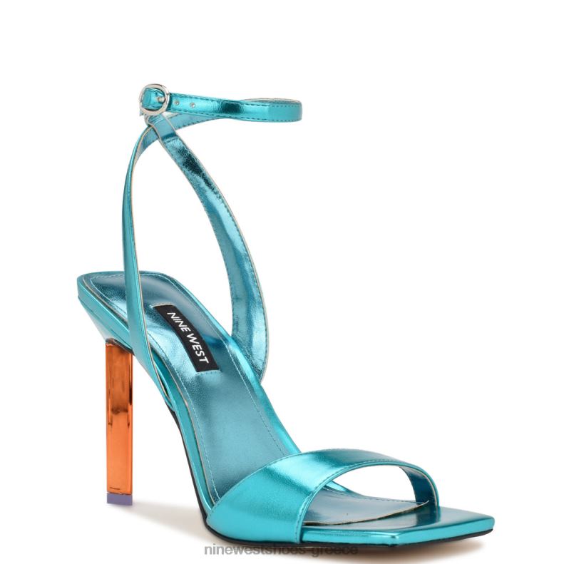 Nine West σανδάλια με τακούνι maris 2JJ4N1736 aqua blue μεταλλικό