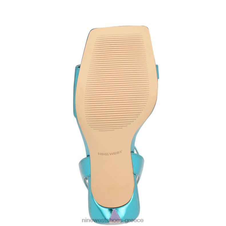 Nine West σανδάλια με τακούνι maris 2JJ4N1736 aqua blue μεταλλικό