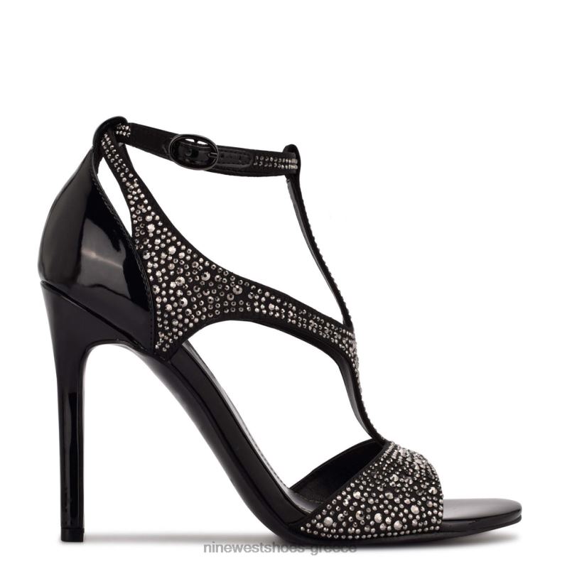 Nine West σανδάλια με τακούνι meeto 2JJ4N1867 μαύρα καρφιά