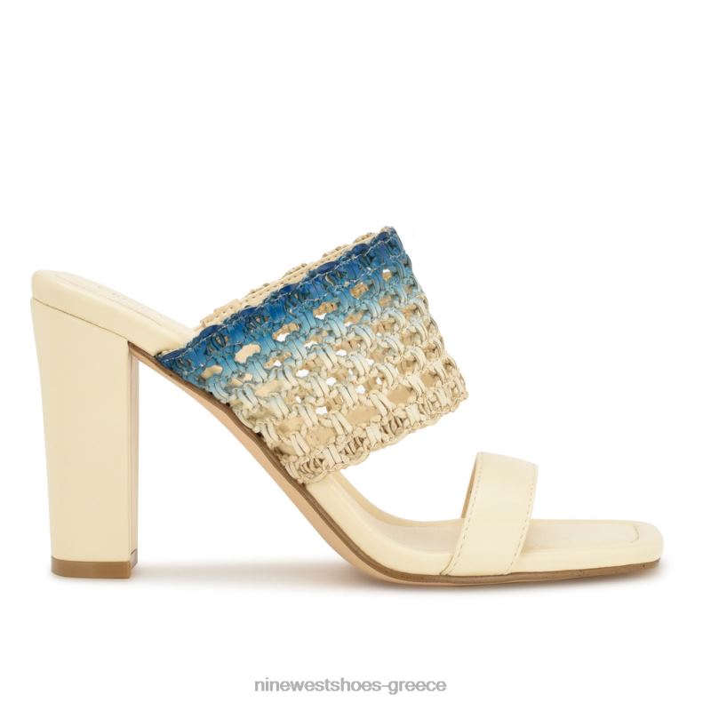 Nine West πέδιλα με τακούνι mylas slide 2JJ4N149 κρεμ μπλε ombre - Κάντε κλικ στην εικόνα για κλείσιμο