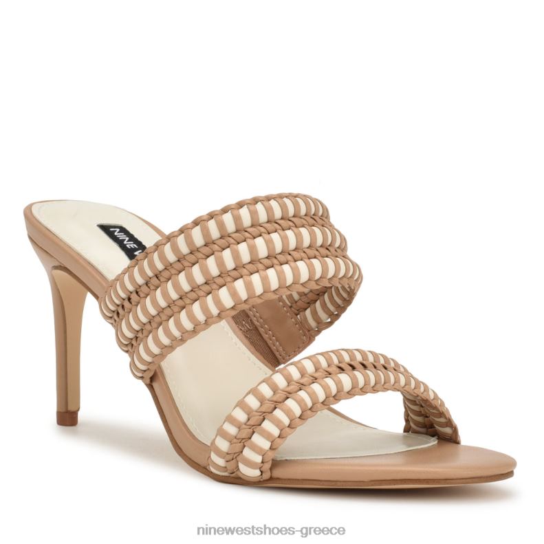 Nine West pause slide πέδιλα με τακούνι 2JJ4N134 φυσική κρέμα