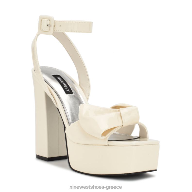 Nine West σανδάλια πλατφόρμας rippa 2JJ4N1771 chic cream πατέντα