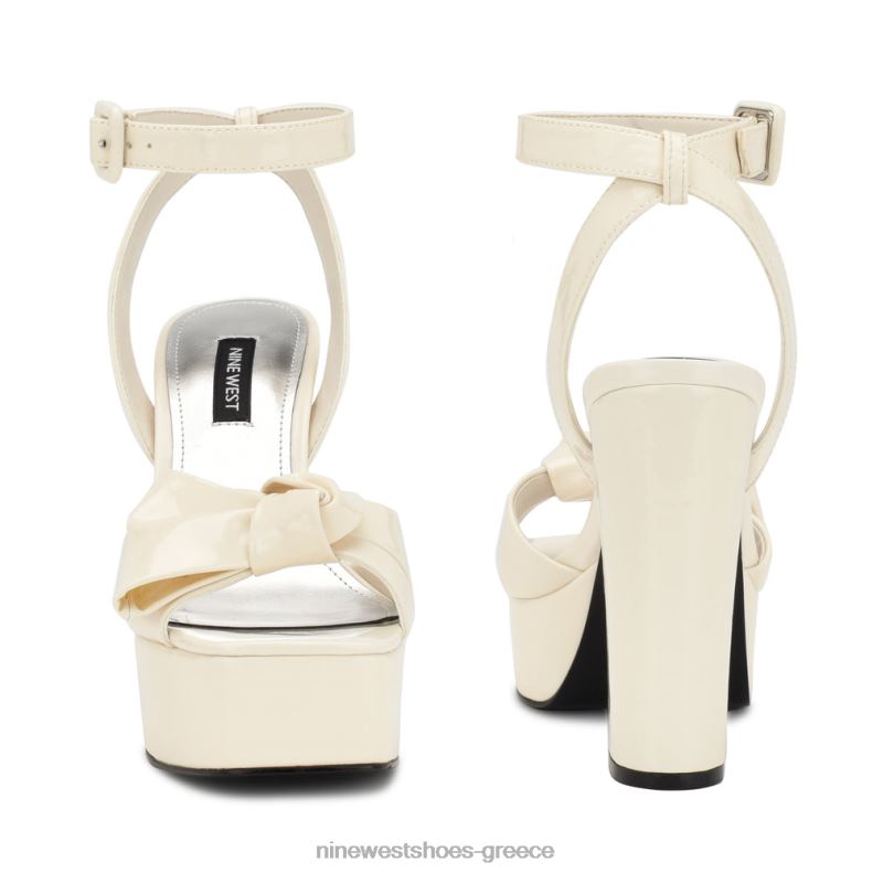 Nine West σανδάλια πλατφόρμας rippa 2JJ4N1771 chic cream πατέντα