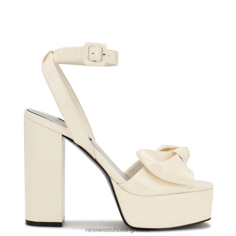 Nine West σανδάλια πλατφόρμας rippa 2JJ4N350 chic cream πατέντα