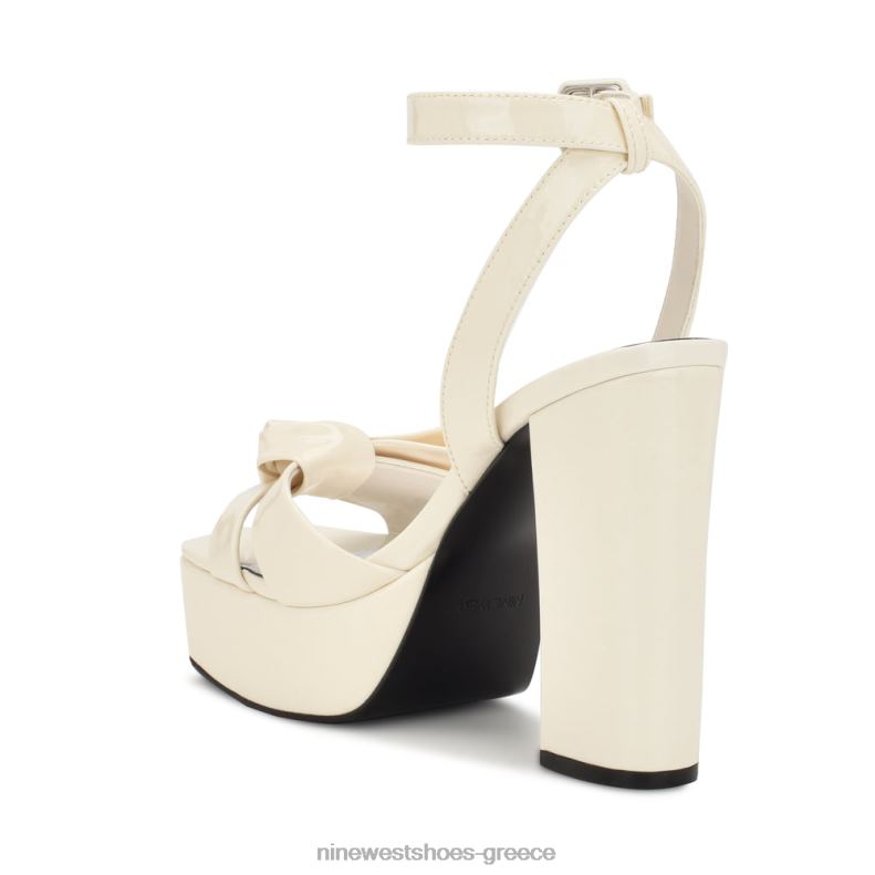 Nine West σανδάλια πλατφόρμας rippa 2JJ4N350 chic cream πατέντα