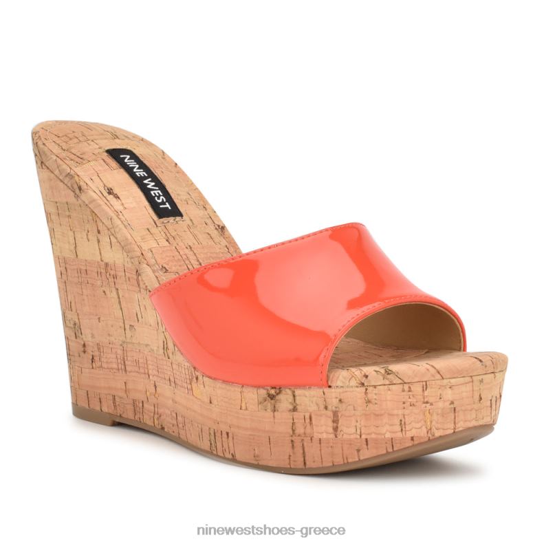 Nine West σανδάλια slide herden wedge 2JJ4N196 πορτοκάλι - Κάντε κλικ στην εικόνα για κλείσιμο