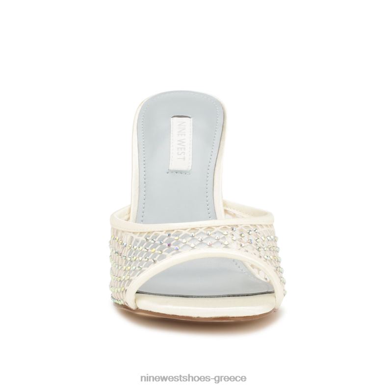 Nine West πέδιλα slide με iriep τακούνι 2JJ4N1079 πλέγμα από ελεφαντόδοντο