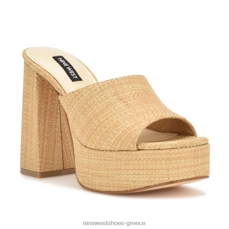 Nine West πέδιλα slide platform jilie 2JJ4N255 φυσική ράφια