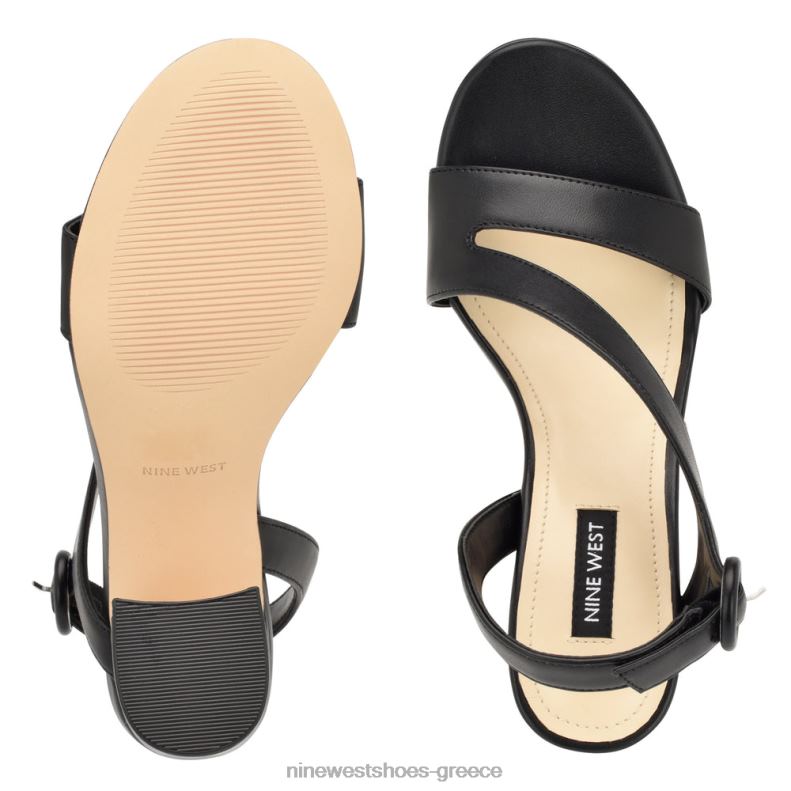 Nine West σανδάλια με τακούνι ushila 2JJ4N317 μαύρος