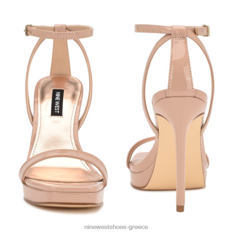 Nine West σανδάλια πλατφόρμας zilo 2JJ4N332 μόλις γυμνό δίπλωμα ευρεσιτεχνίας